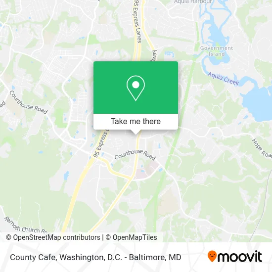 County Cafe map
