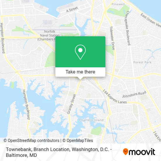 Townebank, Branch Location map