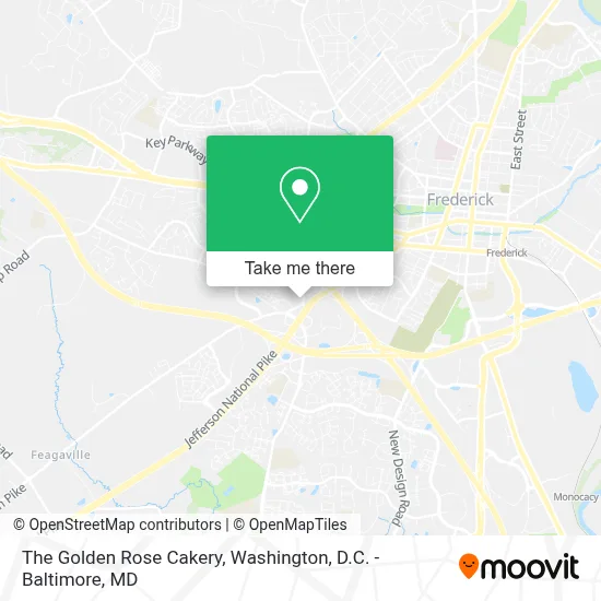The Golden Rose Cakery map