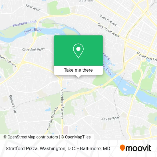Stratford Pizza map