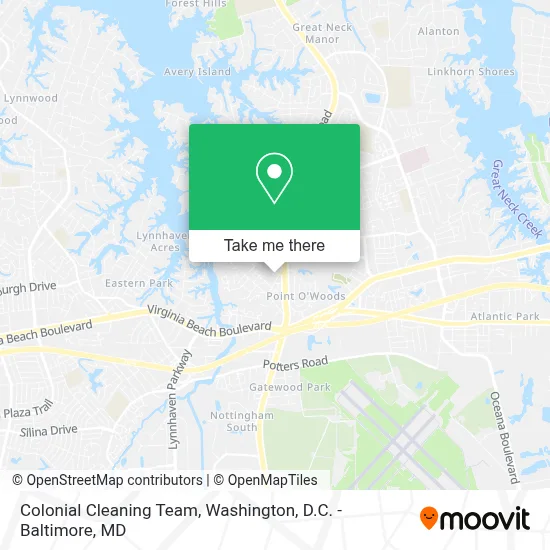 Colonial Cleaning Team map