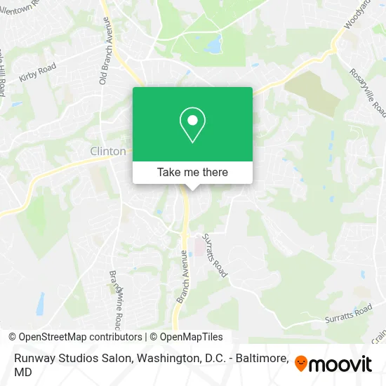 Runway Studios Salon map