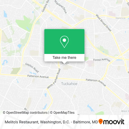 Melito's Restaurant map
