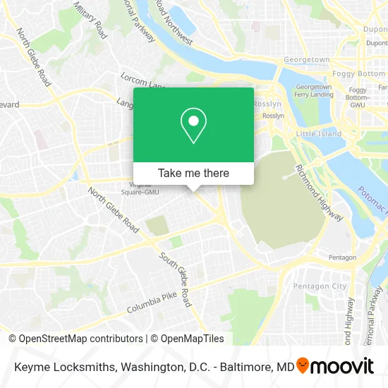 Keyme Locksmiths map