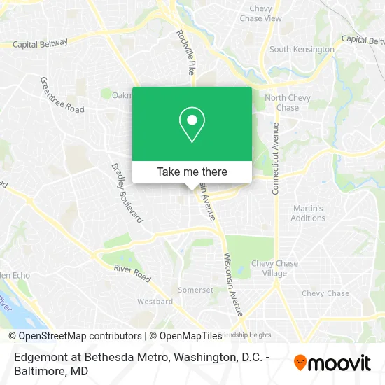 Edgemont at Bethesda Metro map