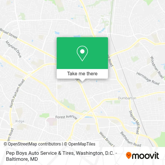 Pep Boys Auto Service & Tires map