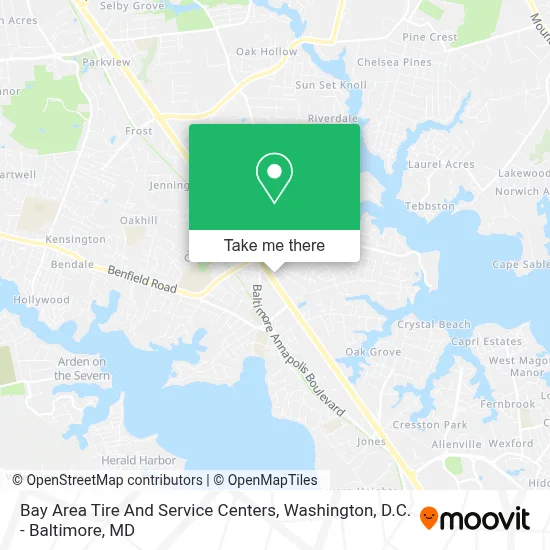 Bay Area Tire And Service Centers map