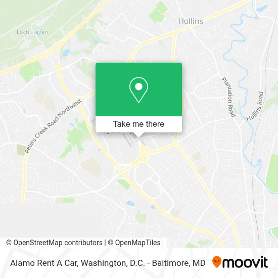Alamo Rent A Car map