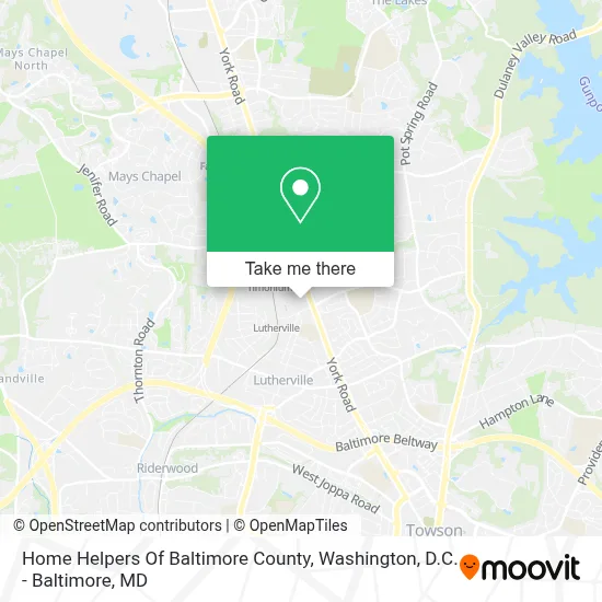 Home Helpers Of Baltimore County map