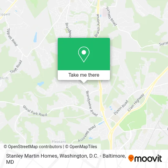 Stanley Martin Homes map