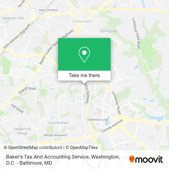 Baker's Tax And Accounting Service map