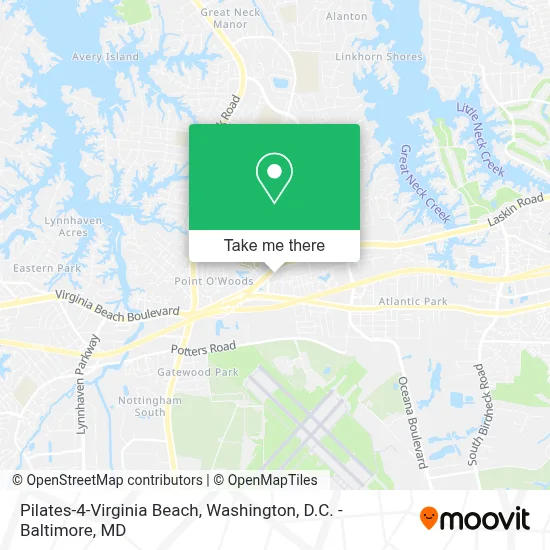 Pilates-4-Virginia Beach map