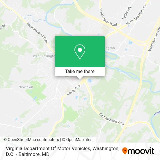 Virginia Department Of Motor Vehicles map