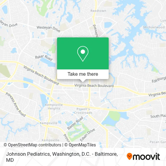 Johnson Pediatrics map