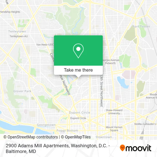 2900 Adams Mill Apartments map