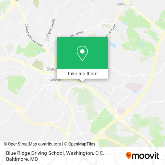 Blue Ridge Driving School map