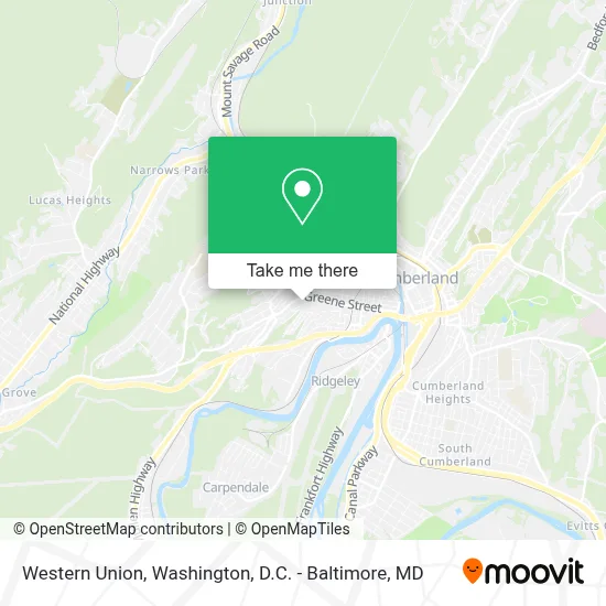 Western Union map