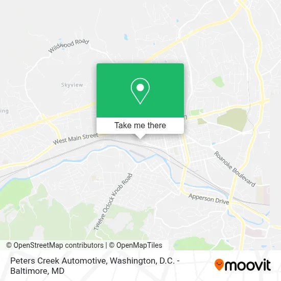 Peters Creek Automotive map