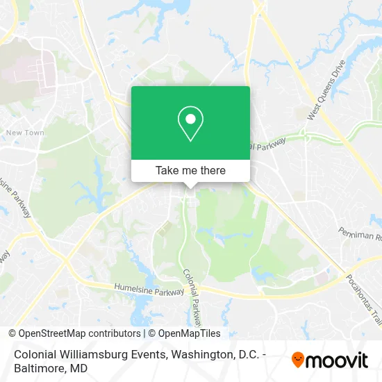 Colonial Williamsburg Events map