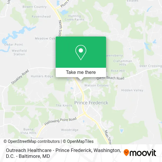Outreach Healthcare - Prince Frederick map