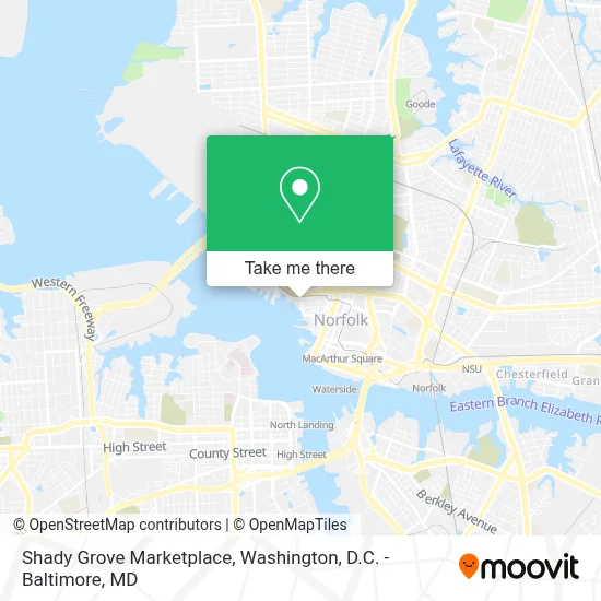 Shady Grove Marketplace map