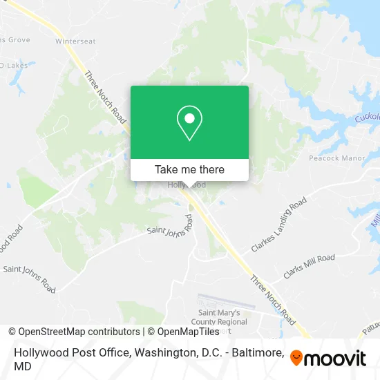Hollywood Post Office map