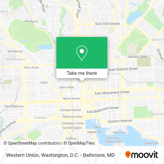 Western Union map