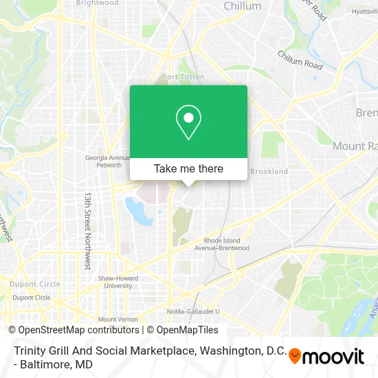 Trinity Grill And Social Marketplace map