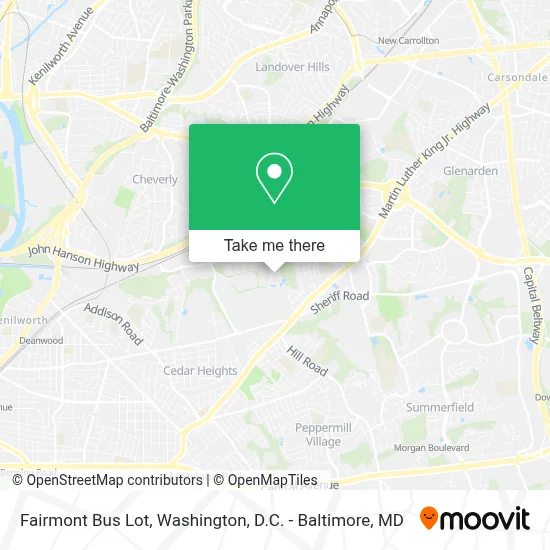 Fairmont Bus Lot map