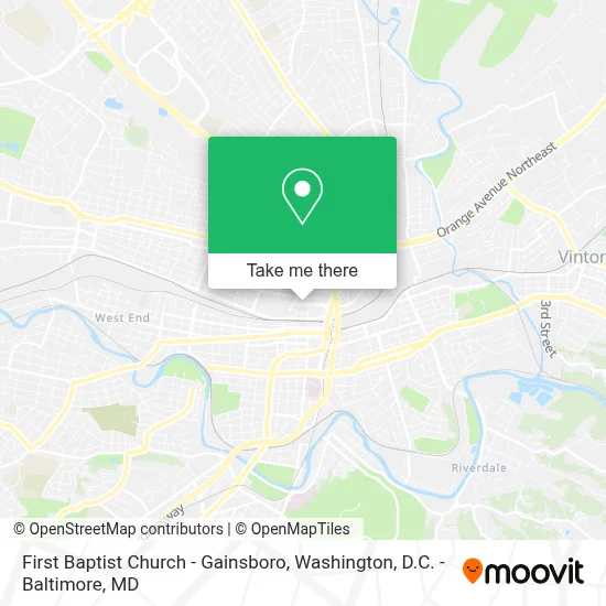 First Baptist Church - Gainsboro map