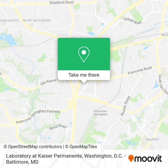 Laboratory at Kaiser Permanente map
