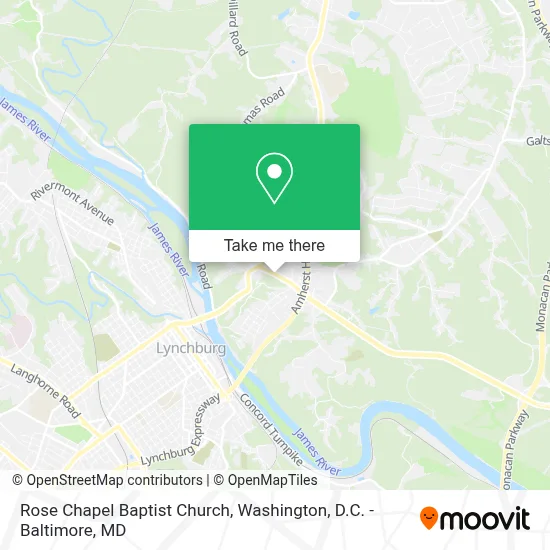 Rose Chapel Baptist Church map