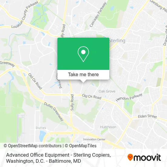 Advanced Office Equipment - Sterling Copiers map