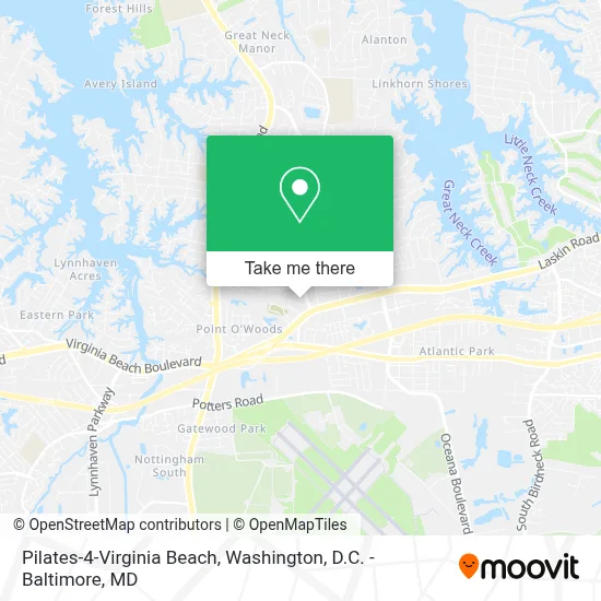Pilates-4-Virginia Beach map