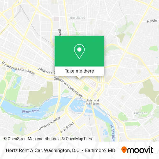 Hertz Rent A Car map