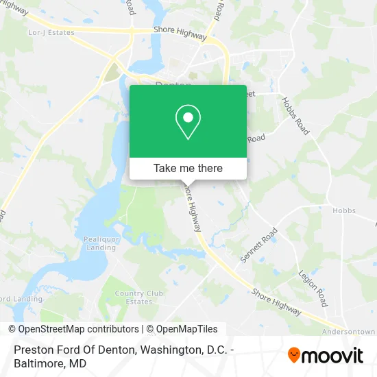 Preston Ford Of Denton map