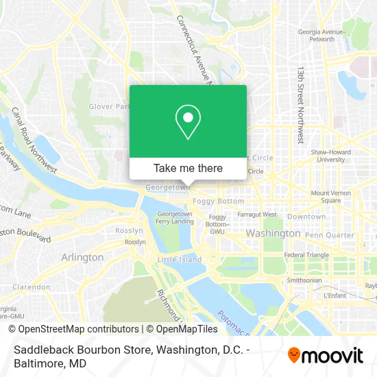 Saddleback Bourbon Store map