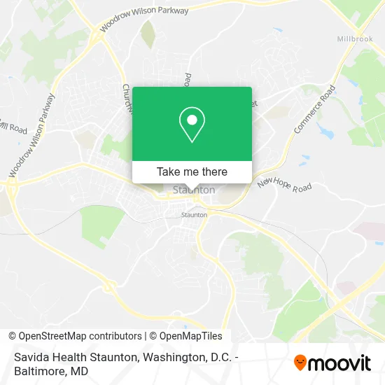 Savida Health Staunton map