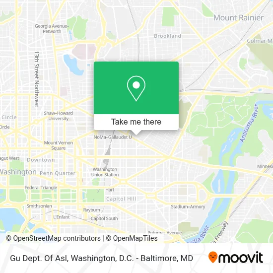 Gu Dept. Of Asl map