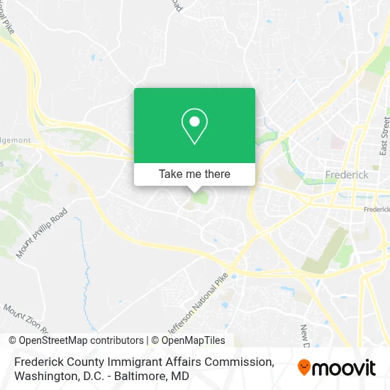 Frederick County Immigrant Affairs Commission map