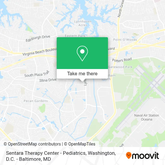 Sentara Therapy Center - Pediatrics map
