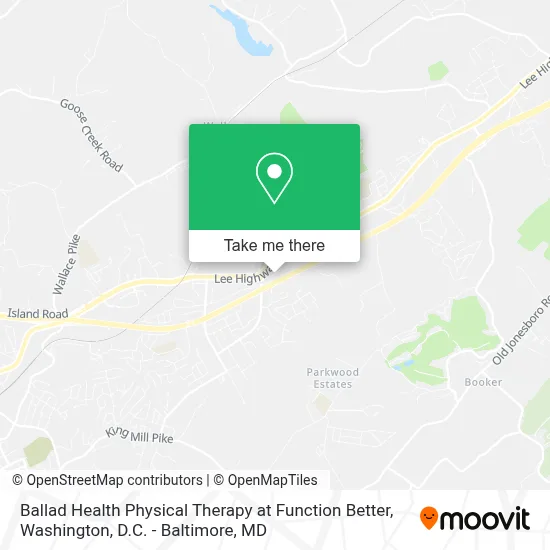 Ballad Health Physical Therapy at Function Better map