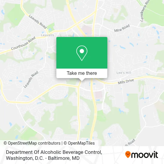 Department Of Alcoholic Beverage Control map