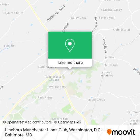 Lineboro-Manchester Lions Club map