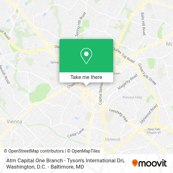 Atm Capital One Branch - Tyson's International Dri map