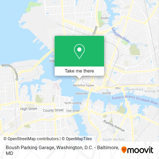 Boush Parking Garage map