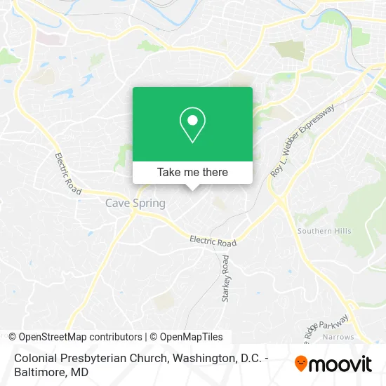 Colonial Presbyterian Church map