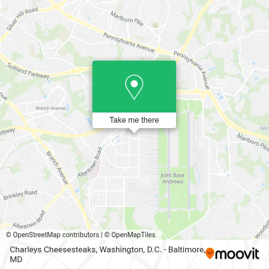 Charleys Cheesesteaks map