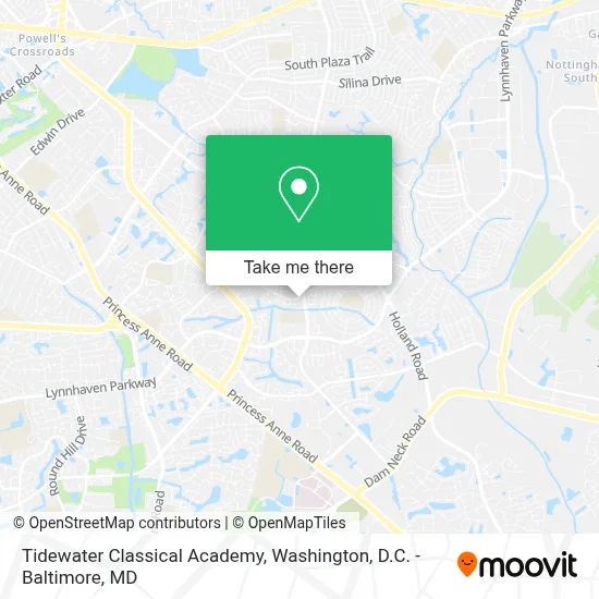 Tidewater Classical Academy map
