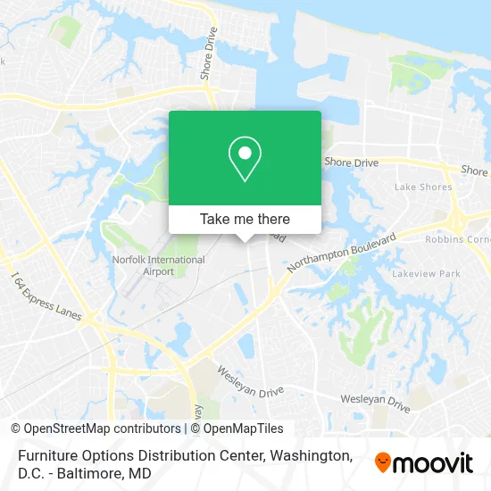 Furniture Options Distribution Center map